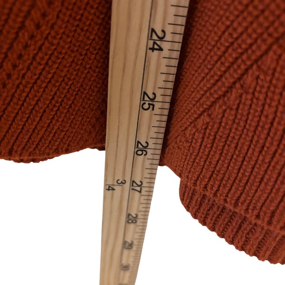 Chico’s Burnt Orange Cutout Turtleneck Flared Sleeve Sweater Size 0 (S/M) Boho - Picture 8 of 9